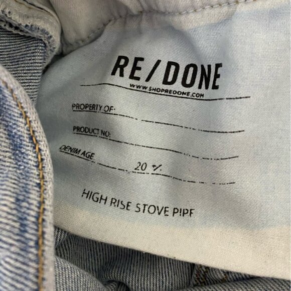Re/Done High Rise Stovepipe Jeans - Picture 6 of 7